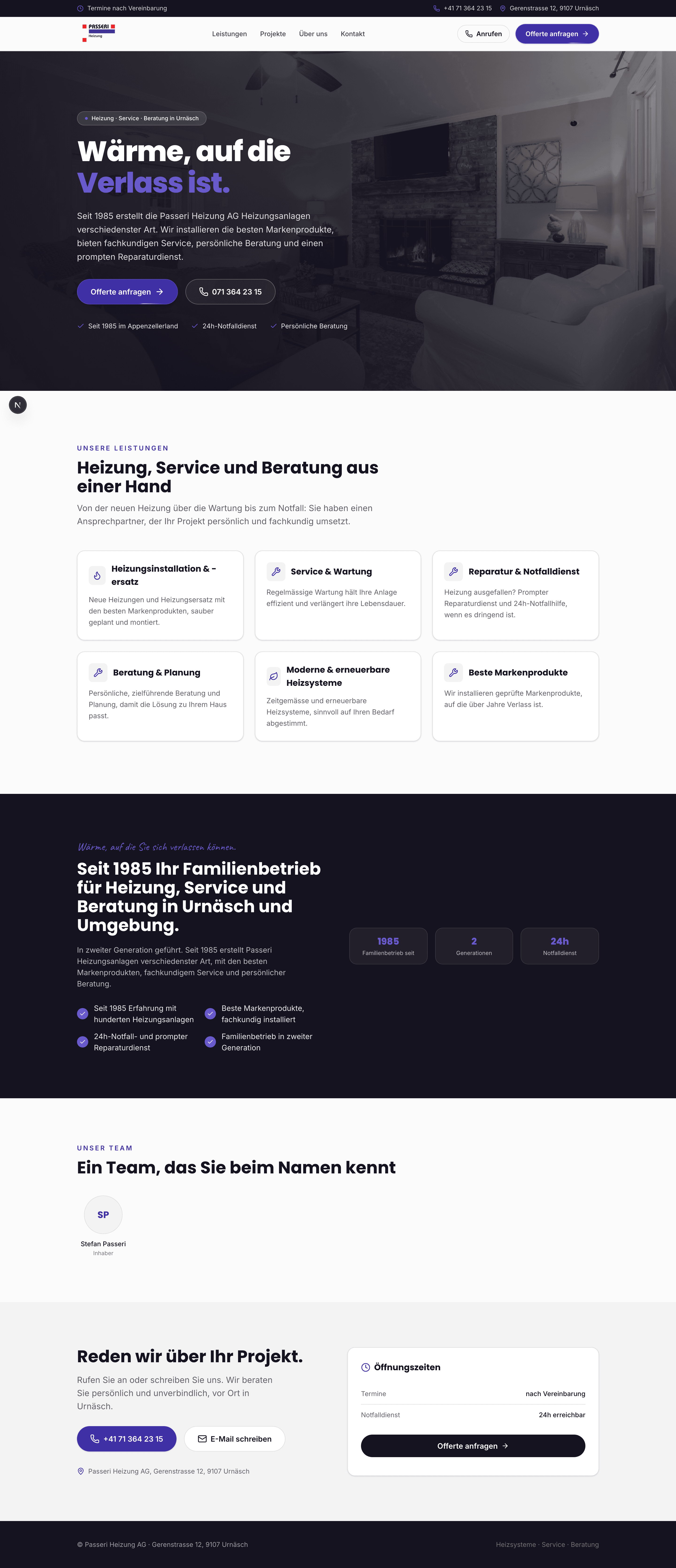 Entwurf der neuen Startseite